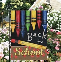 Back To School ~ Double Sided ~ Garden Flag ~ 12&quot; x 18&quot; ~ NEW! - £7.55 GBP