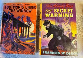 Vintage Hardy Boys book&#39;s with dust jackets The Secret Warning F Dixon 1938 Foot - £31.41 GBP