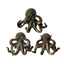 See Hear Speak No Evil Nautical Marine Sea Octopus Tentacles Figurines Set Of 3 - £39.53 GBP