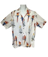 pacific legend white parrots Cockatiel Hawaiian Parrot Bird shirt Size XL - $19.79