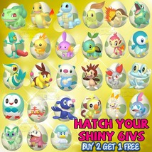 6IVS Shiny Pokemon Eggs Starter Egg Shiny Indigo Disk New Pokemon Scarlet - £1.57 GBP