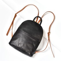 fashion vintage genuine leather ladies small backpack simple casual high quality - £138.98 GBP