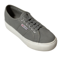 SUPERGA Unisex Platform Sneakers Gray Canvas Men&#39;s 8 1/2 Women’s 10 Low ... - $513.79 MXN