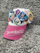 Disneyland Resort 60TH Diamond Anniversary Pink Youth Adjustable Baseball Hat - £14.86 GBP
