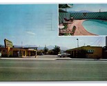 Hillcrest Motel Poolside Inset Kingman Arizona AZ Chrome Postcard H19 - $3.51