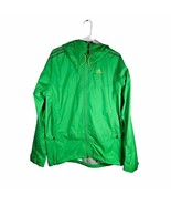 Adidas Unisex Climaproof Jacket Coat Hooded Lime Green Yellow Logo Size M - £31.66 GBP