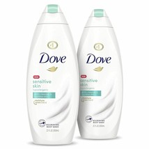 2 Pack Dove Sensitive Skin Body Wash Hypoallergenic Gently Cl EAN Ses &amp; Nourishes - £23.74 GBP
