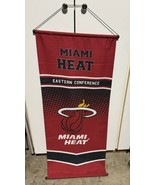 NBA Basketball MIAMI HEAT Eastern Conference Large 18 x 44 Vertical Wall... - $251.04 MXN