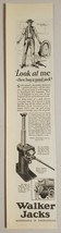 1928 Print Ad Walker No. 525 Jacks for Cars Made in Racine,Wisconsin - $15.26