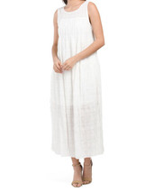 New Max Studio White Cotton Maxi Dress Size L $138 - £47.95 GBP