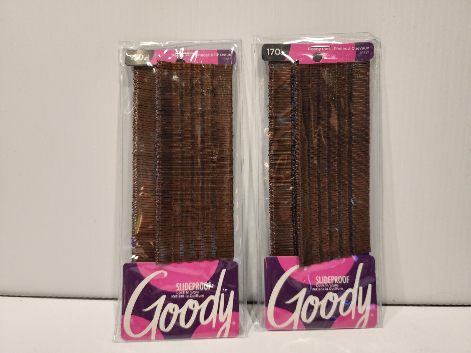 Goody SlideProof  Women's Bobby Hair Pins 170ct Lot of 2 Lock In Style - £7.91 GBP