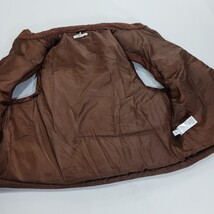 Maurices RN#51783 Girls Brown Faux Leather Full Zip Puffer Vest Size Medium image 9