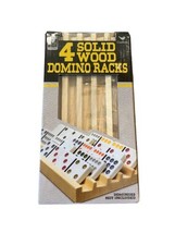 New Cardinal Domino Racks 4 Solid Wood Domino Holder Racks  - £10.74 GBP