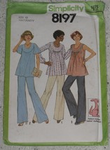 Simplicity Pattern 8197 Maternity Top and Pants Size 10 Uncut 1970&#39;s - £7.94 GBP