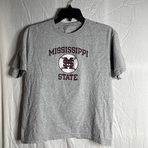 Mississippi State Bulldogs Baseball Youth T-shirt Sz YXL 14/16 Unisex Gray - £8.24 GBP