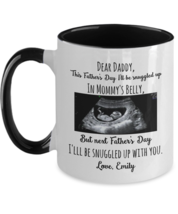 Funny Father&#39;s Day Gift For New Dad Pregnancy Reveal Custom Ultrasound Mug - $24.74