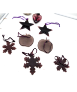 Purple Plum Glass Snowflake  Star Heart Christmas Snow Holiday Ornament - $19.95