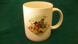 Fisherman&#39;s Paradise By Norman Rockwell Coffee Cup From 1987 - £19.61 GBP