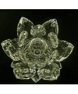 4 1/4&quot; Swarovski Original Silver Crystal Water Lily Candle Holder, Box N... - £78.30 GBP