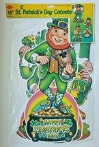 1999 Beistle St. Patrick&#39;s Day Cutouts 18&quot; Set Of Three New In Packaging - £11.94 GBP