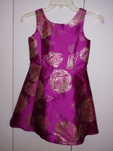 PLACE GIRL&#39;S SLEEVELESS POLYESTER/METALLIC A-LINE DRESS-8-BARELY WORN - £8.85 GBP