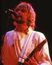Nirvana Kurt Cobain In Concert Guitar 8X10 Color Photo - £7.63 GBP