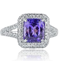 Authenticity Guarantee 
3.07 Ct Natural Cushion Cut Tanzanite Diamond Engagem... - £1,771.77 GBP