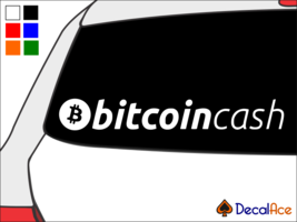 Bitcoin Cash Title Cryptocurrency Vinyl Decal Car Sticker Wall CHOOSE SI... - $2.86+