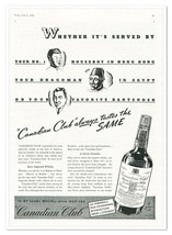 Print Ad Canadian Club Whisky Houseboy in Hong Kong Vintage 1938 Advertisement - £9.79 GBP