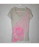 Nollie Womens Shirt Small with Pink Design Short Sleeve  - £11.87 GBP
