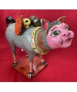 Mexican Fine Folk Art Barro Betus Dog Man Thief Nagual By Juan José Medrano - £55.08 GBP
