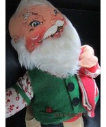 1980s ANNALEE SANTA WITH STOCKING 10&quot; ^^ - $810.70 MXN
