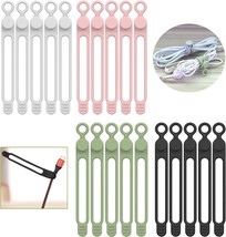 20Park Silicone Cable Ties Reusable Cable Management Organizer Multipurp... - $18.58