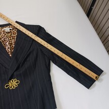 WD Platinum RN#111745 Women's Black Striped Blazer Size 10 image 7