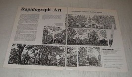 1990 Koh-i-noor Rapidograph Pens Ad - Panoramic campuses by Rich Ahern - £14.54 GBP