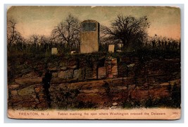 Tablet Marking Spot of Washington Crossing Delaware Trenton NJ DB Postcard U23 - £17.36 GBP