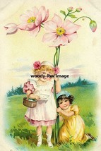 rp10616 - Young Girs with flowers - Ideal to Frame - print 6x4 - £2.19 GBP