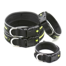 Reflective Grid Pattern Neoprene Pet Collars - Stylish Safety Accessories For Do - £7.26 GBP