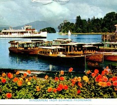 c1960 Bowness Promenade Windermere Warf Boats UK Lake District Postcard Posted - £17.54 GBP