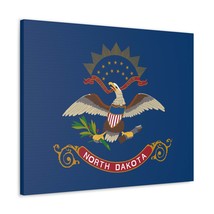 North Dakota State Flag Canvas Vibrant Wall Art Unframed Home Decor - £58.68 GBP+