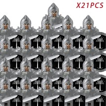 21pcs Medieval Knights Group Elf Dwarf Uruk-hai Figures Armor Helmets RZXP107 - $51.99