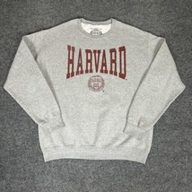 Harvard Crimson Sweater Mens Large Grey Pullover Ivy League College Casu... - £24.74 GBP