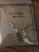 Angel Wing Fashionable Earrings Hook Stainless Steel - $10.00