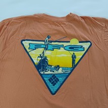 Columbia PFG Sportswear Men’s Orange Cotton Short Sleeve Graphic T-Shirt Size L image 3