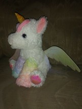 Barbie Mattel Just Play Unicorn Plush 16&quot; No Sound Doesnt Work Iridescent Wings - £14.75 GBP