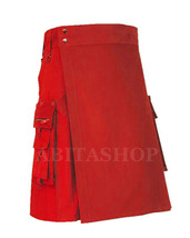 Red Medieval Gothic Kilt - $710.37 MXN