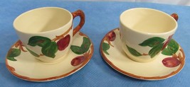 Set of 2 Vintage Franciscan Apple Cups &amp; Saucers Earthenware Excellent 1... - £11.98 GBP
