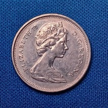 1971 Canadian Circulated QEII &amp; Caribou 25 Cent Coin - £3.97 GBP