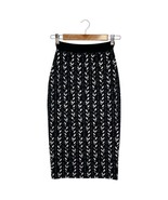 Black Halo Skirt Womens XS Midi Pencil Shirt Geometric Slimming Designer... - $54.14 CAD