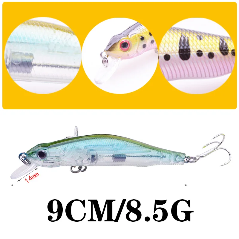 Sporting 1Pcs Floating Minnow Fishing Lures 9cm 8.5g Artificial Plastic Bait Pes - £23.81 GBP